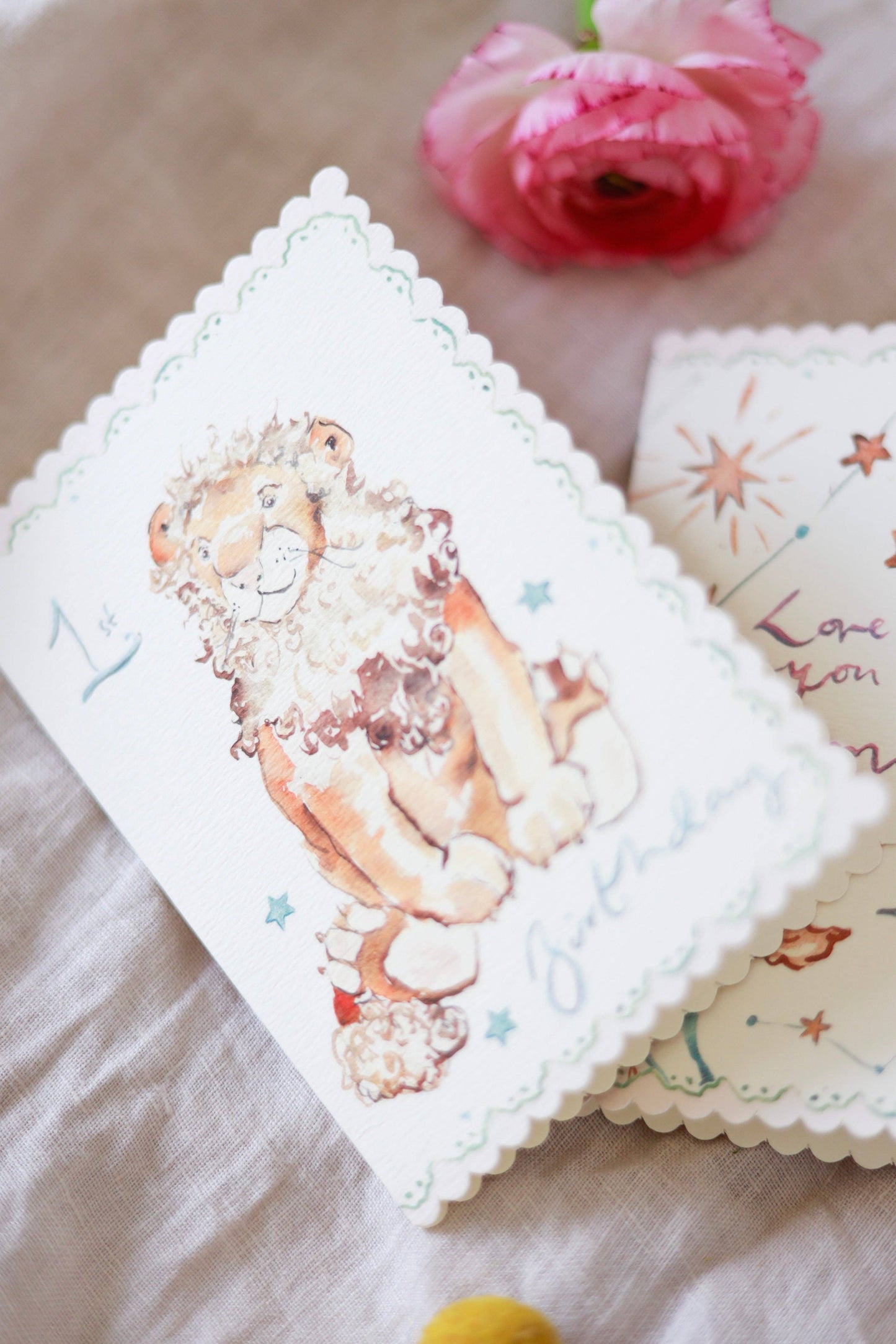 1st Birthday Lion Card