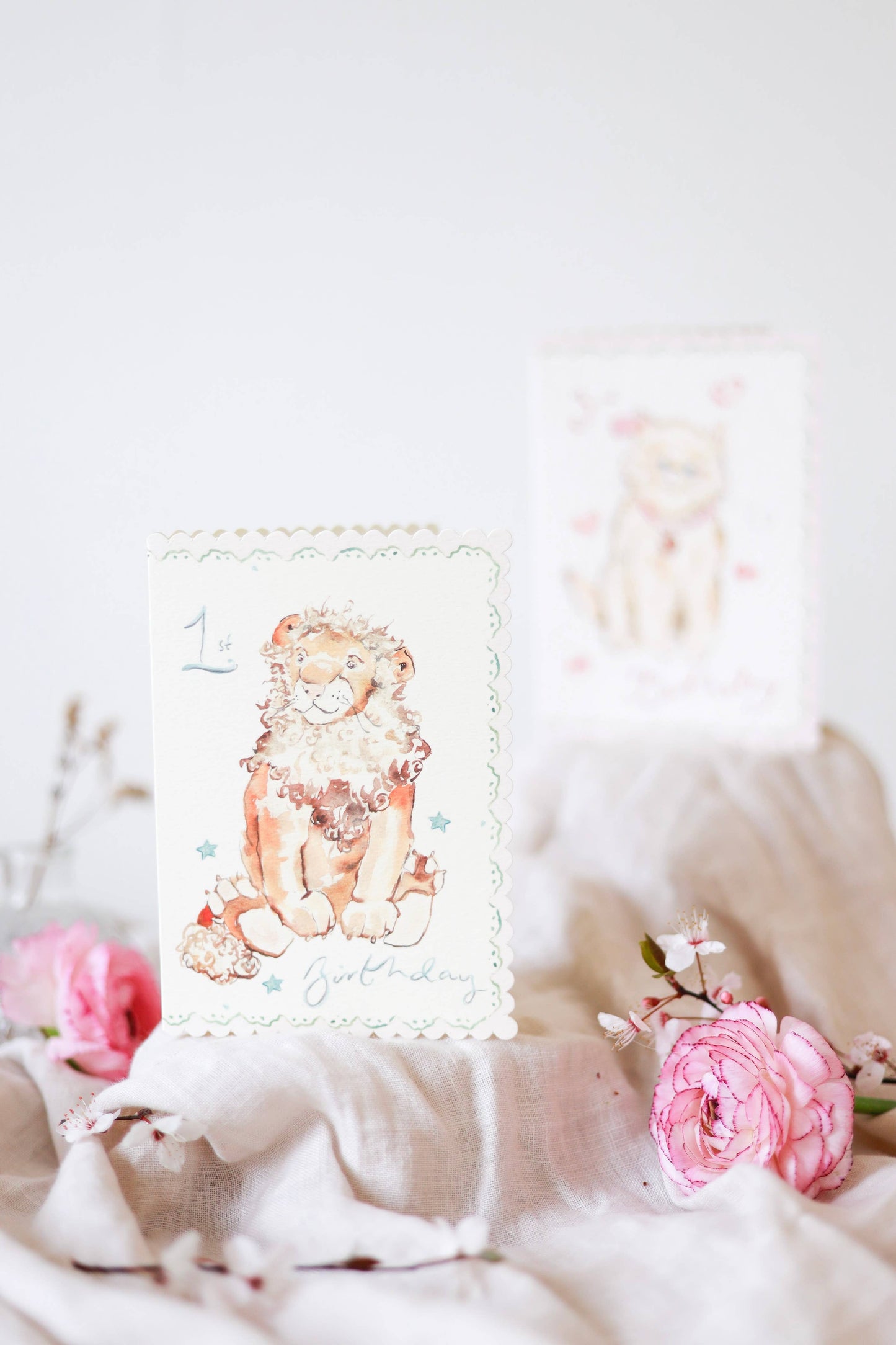 1st Birthday Lion Card