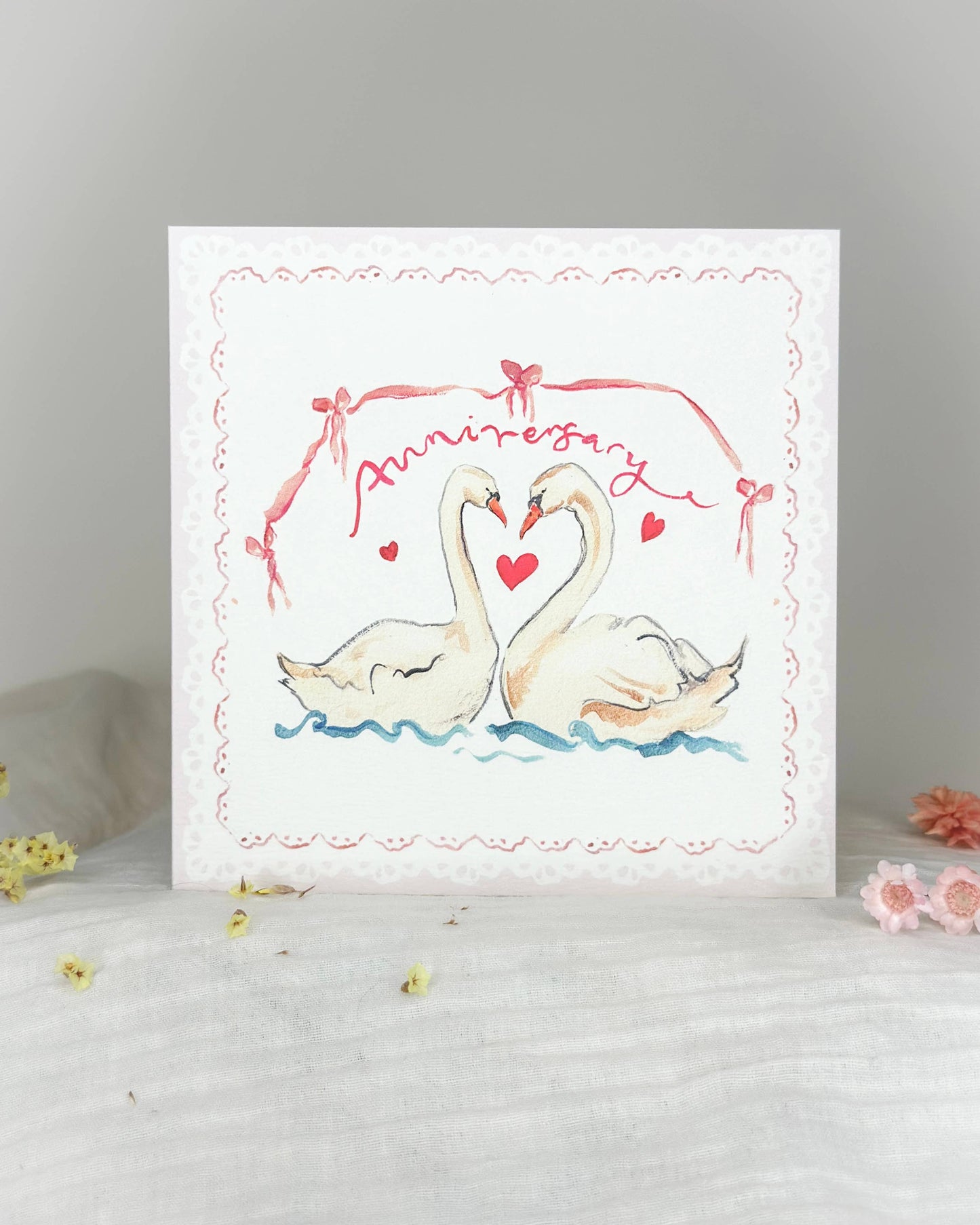 Anniversary swans card