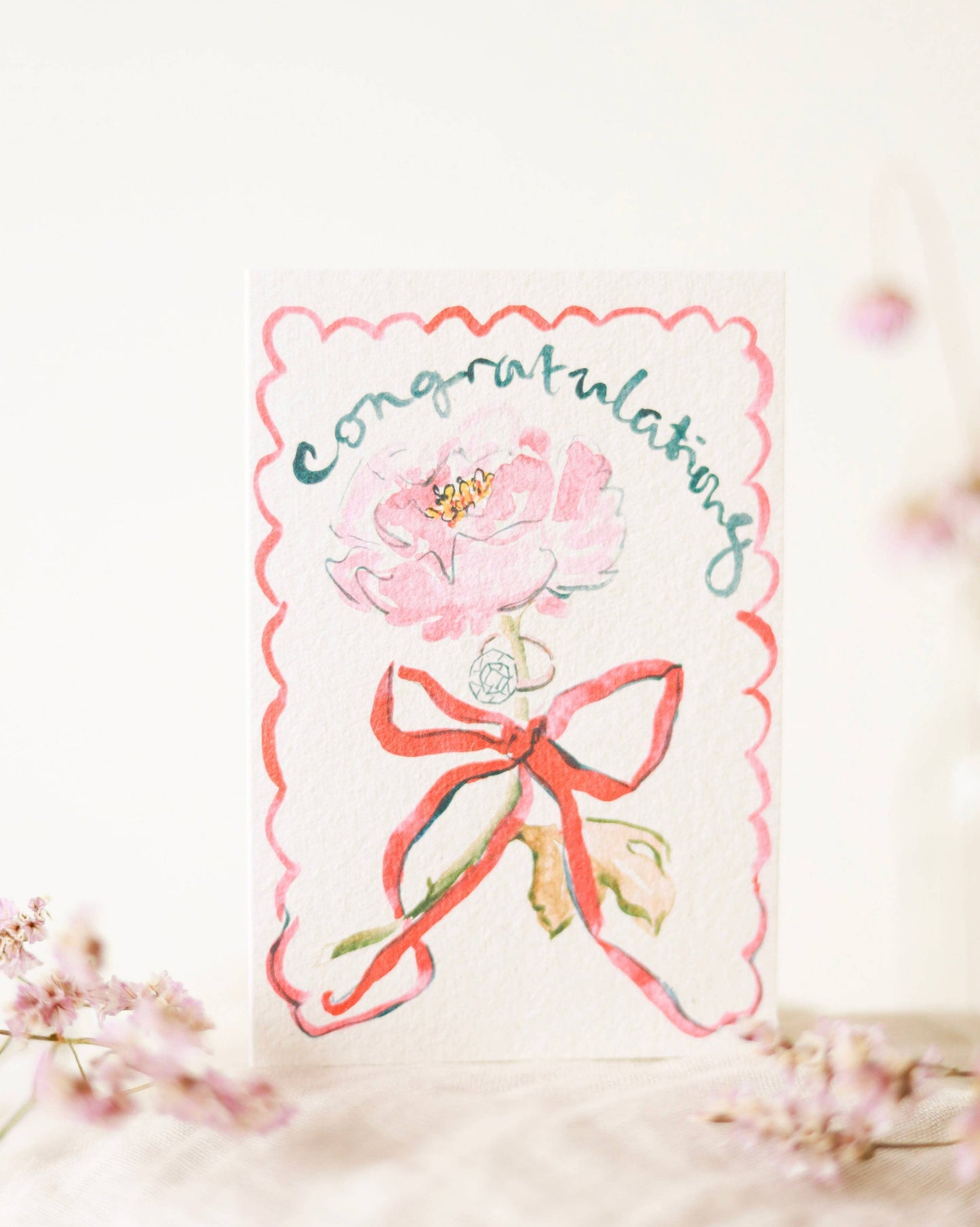 Congratulations Peony Card