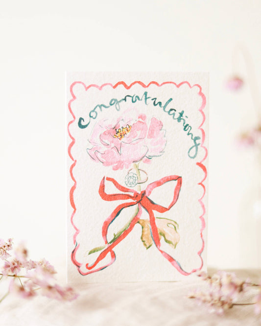 Congratulations Peony Card