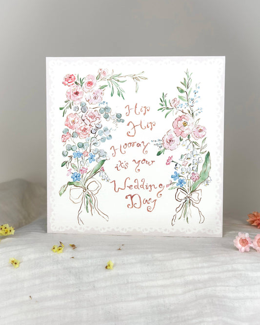 Hip hip hooray, Wedding Day card