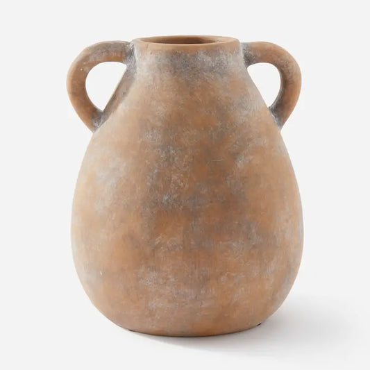 Porcelain Brown Vase with Handle