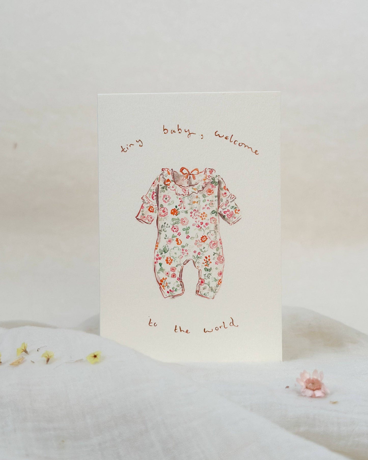 Tiny baby - new baby card