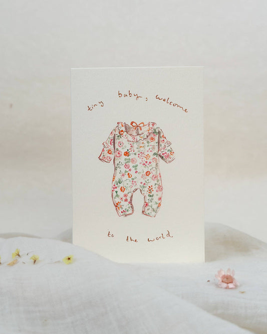 Tiny baby - new baby card
