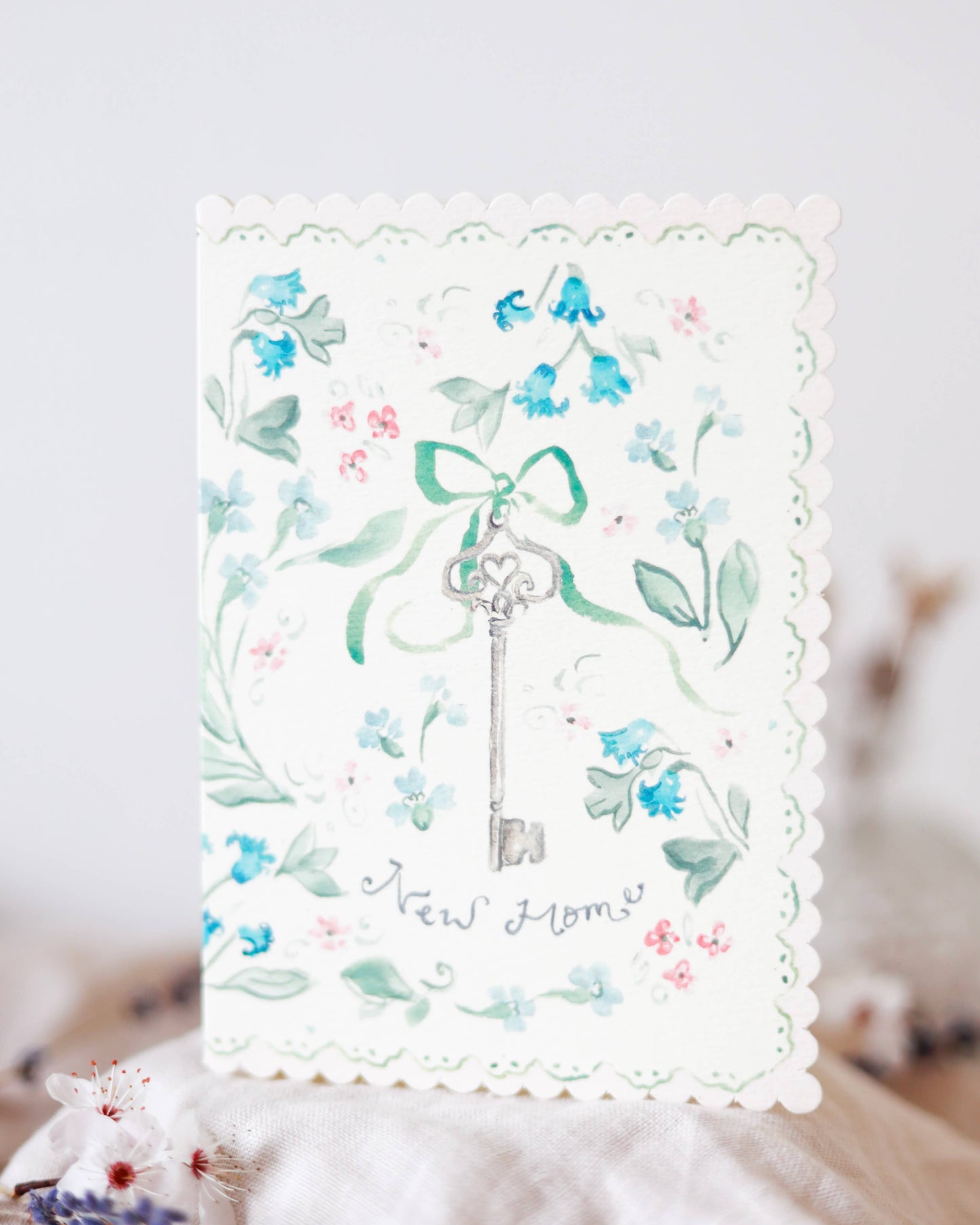 New Home Floral Card