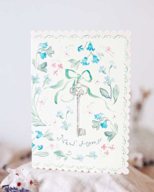 New Home Floral Card