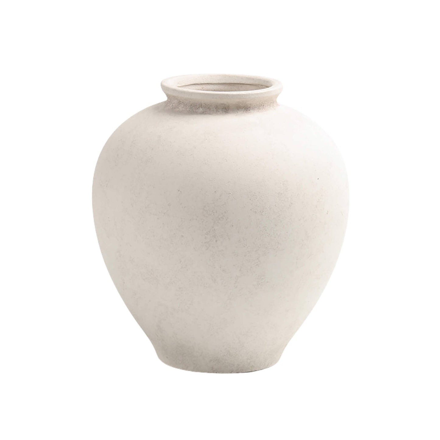 WHITE TERRACOTTA VASE LARGE